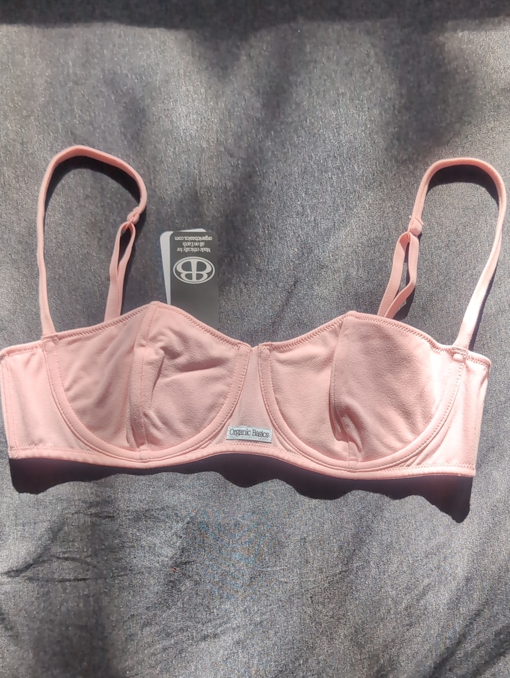 Organic Cotton Balconnette Bra, NWT